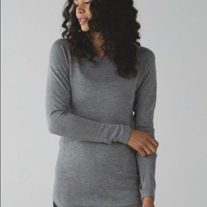 lululemon sunshine coast long sleeve sz 4 charcoal
